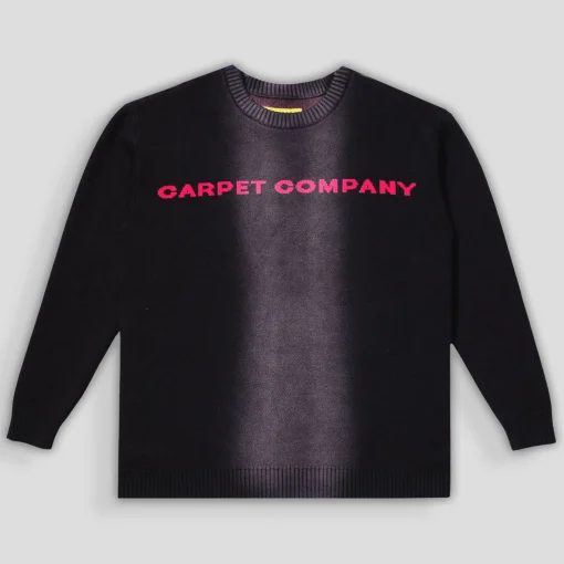 Carpet Company Bleached Woven Sweater - Black / Bleach