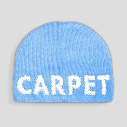 Carpet Rhinestone Beanie - Carolina Blue