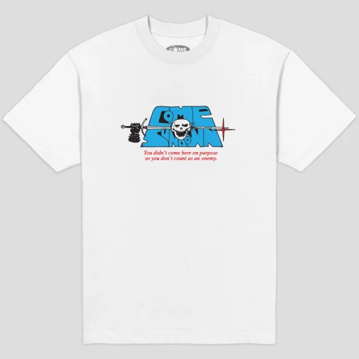 Come Sundown Split Tee - White