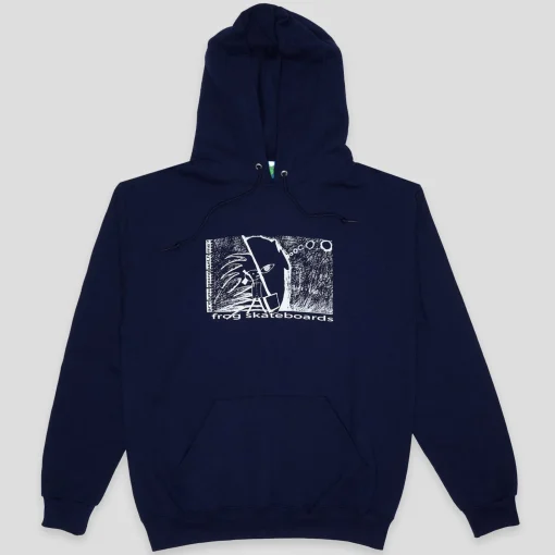 Frog Skateboards Hoodie R U Going With Me ? - Navy