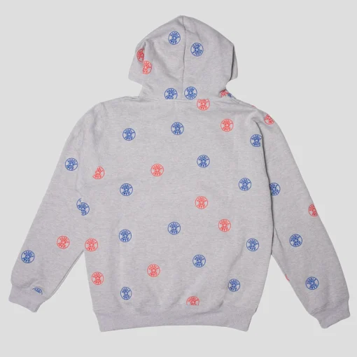 Hoddle Jeans Dot Logo Hoodie - Grey