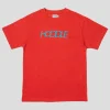 Hoddle Logo Tee - Crimson / Blue
