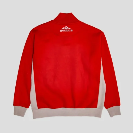 HODDLE "SPURS" QUARTER ZIP PULLOVER RED