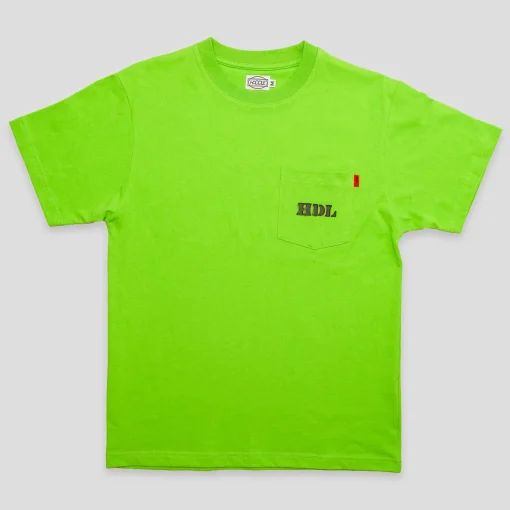 Hoddle Thunderdome Pocket Tee - Lime Green