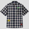 Lo-Fi Patched Button Up Shirt S/S - Navy