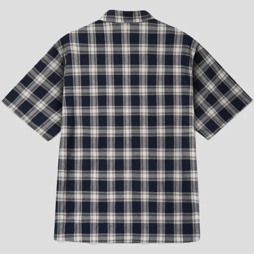 Lo-Fi Patched Button Up Shirt S/S - Navy