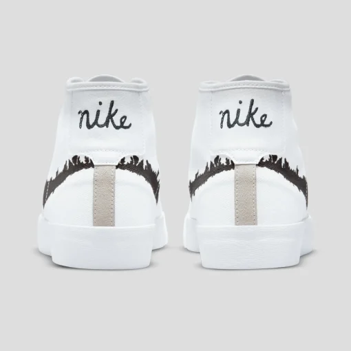 NIKE SB "BLAZER COURT MID PRM" WHITE/BLACK