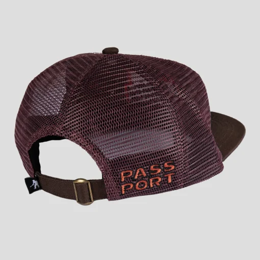 Pass~Port Brush Fire Workers Trucker Cap - Chocolate / Off White