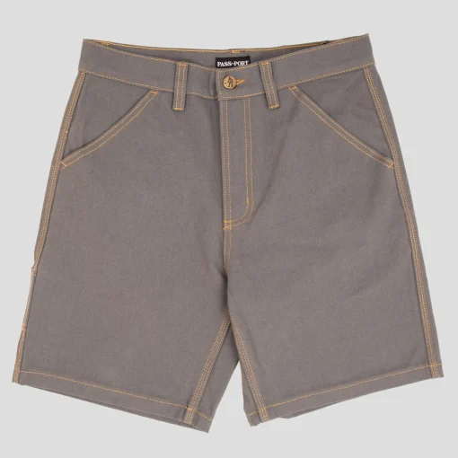 PASS~PORT "DIGGERS CLUB" SHORTS ASH - CONTRAST STITCH