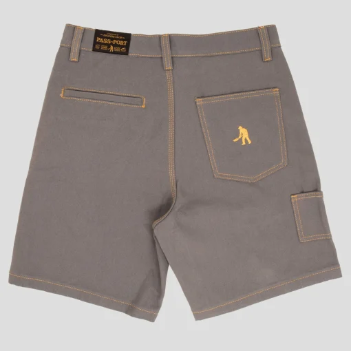 PASS~PORT "DIGGERS CLUB" SHORTS ASH - CONTRAST STITCH