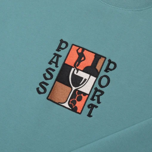 Pass~Port Dine Em' Sweater - Washed Out Teal