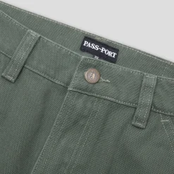 Pass~Port Double Knee Diggers Club Pant - Washed Forest Green