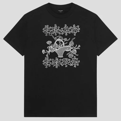 Pass~Port Edible Flowers Tee - Black