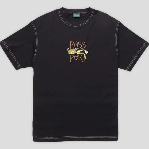 Pass~Port Frog Lure Organic Cotton Tee - Black