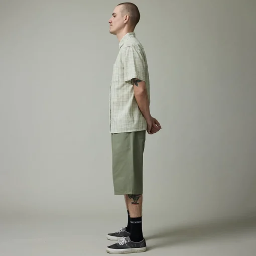 Pass~Port Herringbone Leagues Club Short - Sage