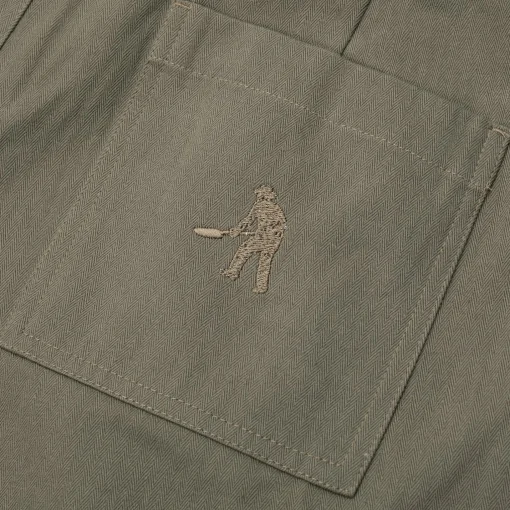 Pass~Port Herringbone Leagues Club Short - Olive