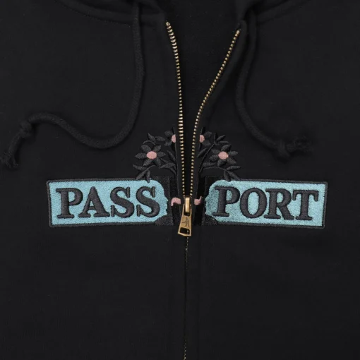 Pass~Port House Plant Organic Zip Hoodie - Black