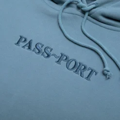 Pass~Port Official Contrast Organic Hoodie - Baltic Blue