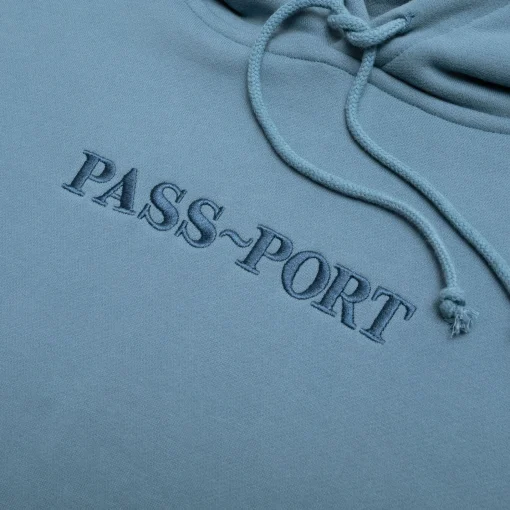 Pass~Port Official Contrast Organic Hoodie - Baltic Blue