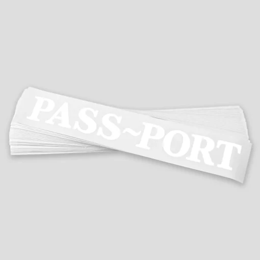 PASS~PORT OFFICIAL DIE CUT STICKER WHITE