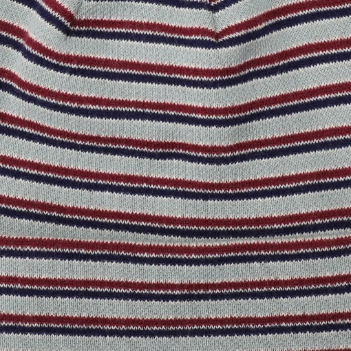 Pass~Port Organic Cotton Stripe Knit Beanie - Light Blue Multi