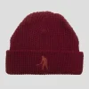 Pass~Port Organic Waffle Knit Beanie - Maroon