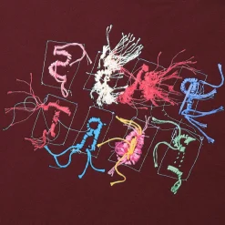 Pass~Port Patchwork Tee - Maroon