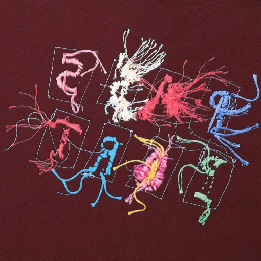 Pass~Port Patchwork Tee - Maroon