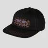 Pass~Port Pattoned Casual Cap - Black