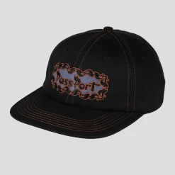 Pass~Port Pattoned Casual Cap - Black