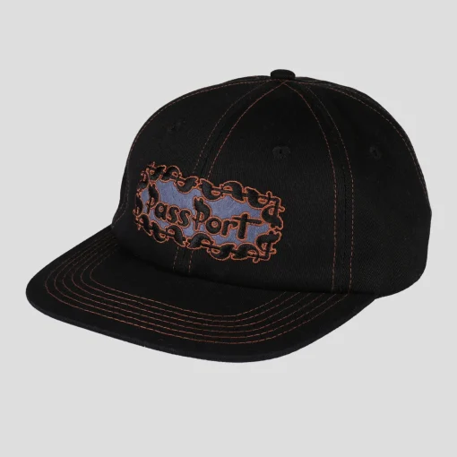 Pass~Port Pattoned Casual Cap - Black