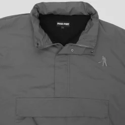 Pass~Port Pullover Lined Spray Jacket RPET - Charcoal