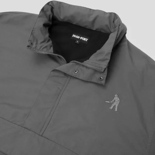 Pass~Port Pullover Lined Spray Jacket RPET - Charcoal