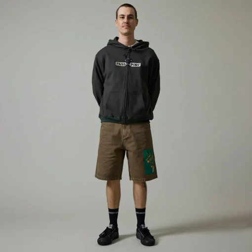 Pass~Port Quandong Workers Club Jean Short - Washed Brown