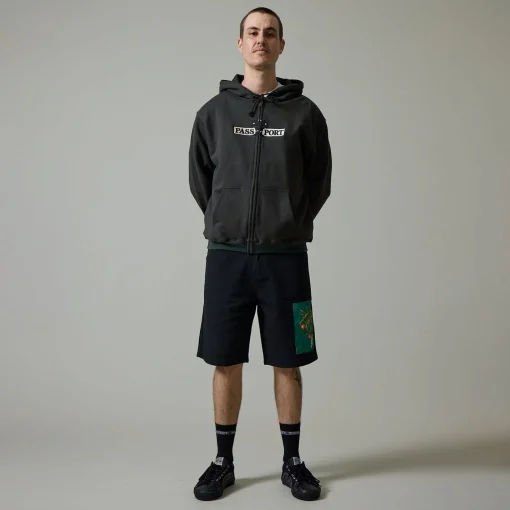 Pass~Port Quandong Workers Club Jean Short - Washed Black