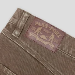 Pass~Port Quandong Workers Club Jean Short - Washed Brown