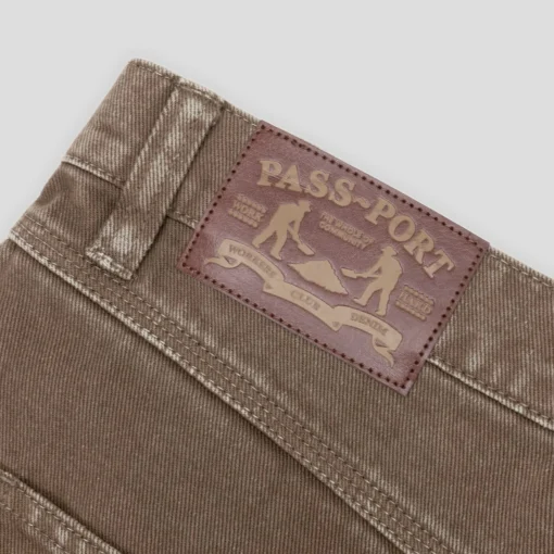 Pass~Port Quandong Workers Club Jean Short - Washed Brown