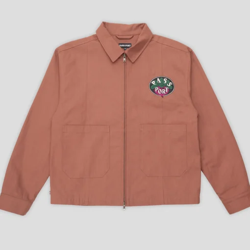 Pass~Port Radish Herringbone Workers Jacket - Deep Rust