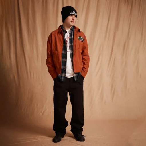 Pass~Port Radish Herringbone Workers Jacket - Deep Rust