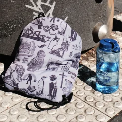 Pass~Port Store & Gallery Exclusive RPET Drawstring Bag - Grey