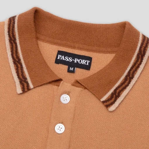Pass~Port Sunspot Organic Knit Polo - Camel