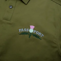 Pass~Port Thistle Embroidery AG Shirt Long Sleeve - Moss