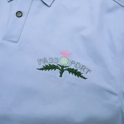 Pass~Port Thistle Embroidery AG Shirt Short Sleeve - Light Blue