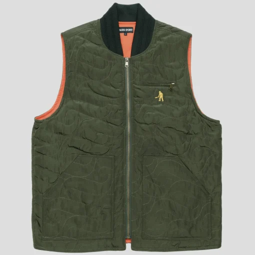 Pass~Port Tilde Puff Packers Vest - Forest Green
