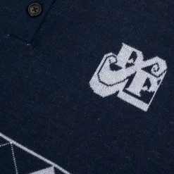 Pass~Port Tilde Stamp Knit Polo - Navy