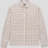 Pass~Port Workers Check Shirt Long-sleeve - Black / Bronze