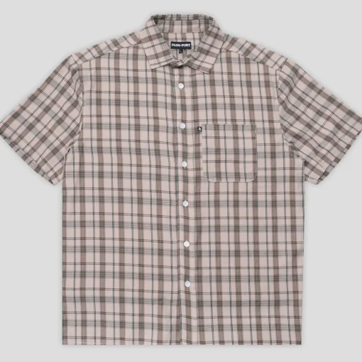 Pass~Port Workers Check Short Sleeve Shirt - Sand