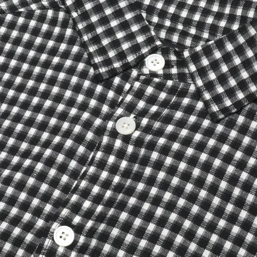 Pass~Port Workers Check Shirt Long Sleeve - Black