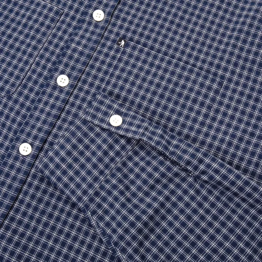 Pass~Port Workers Check Shirt Long-Sleeve - Navy