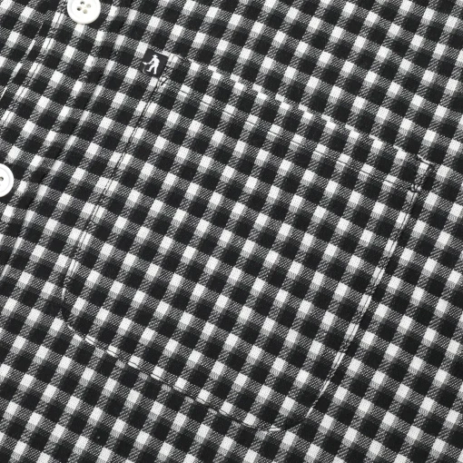 Pass~Port Workers Check Shirt Long Sleeve - Black